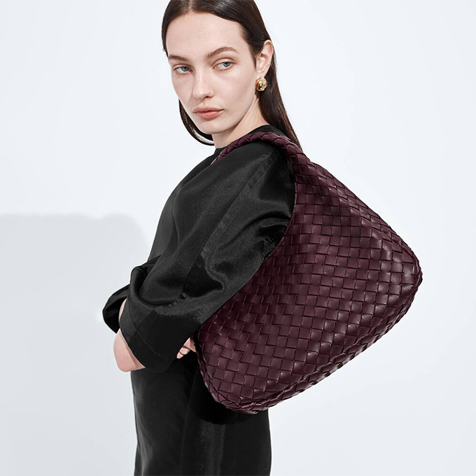 bottega veneta medium campana full intrecciato nappa leather hobo shoulder bag #844249